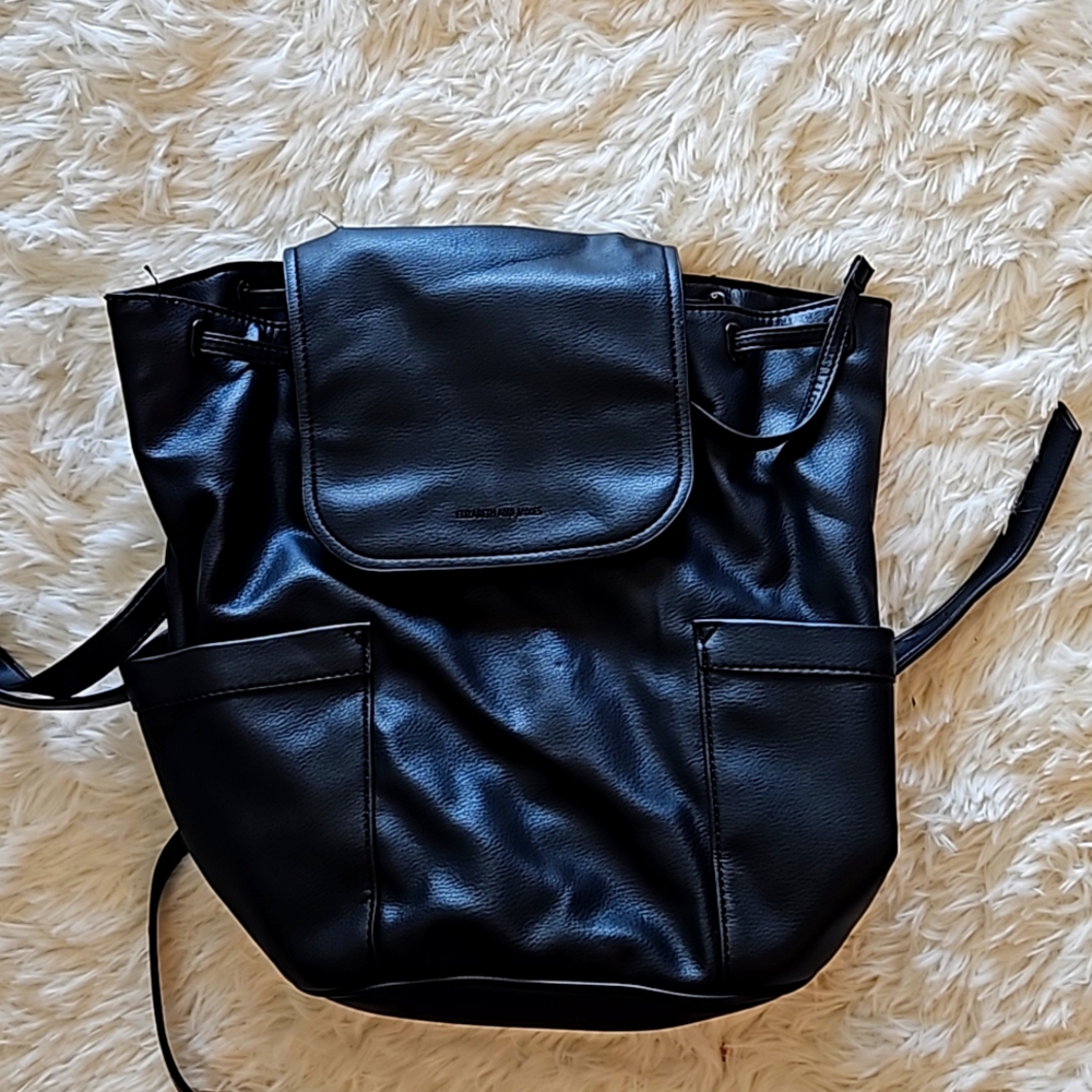 Black Leather Backpack